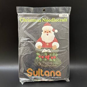 SULTANA 1254 Christmas Needlecraft “Jeweled” Merry Santa Christmas Mail Bag Kit